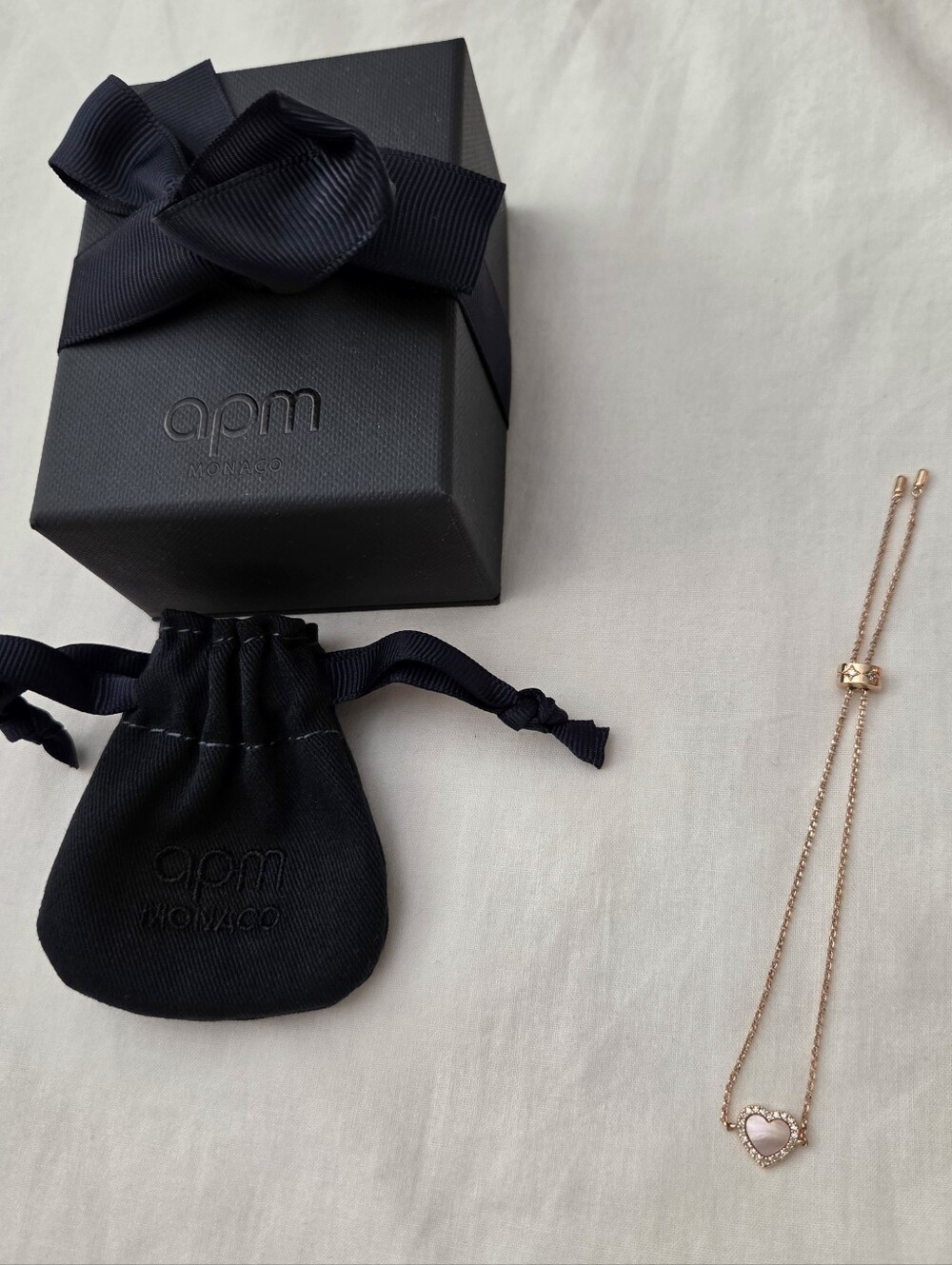 Apm Monaco Eternelle Adjustable Heart Bracelet